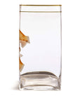 VASO IN VETRO ""TOILETPAPER"" Cm. 15x15 h.30