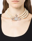 COLLANA THREE ROW PEARL BAS
