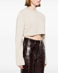 FELPA OPEN SIDE LINEN KNIT CROPPED