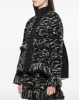 GIACCONE Tweed x Grosgrain Blouson